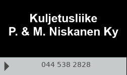 Kuljetusliike P. & M. Niskanen Ky logo
